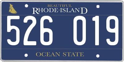RI license plate 526019