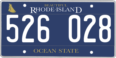 RI license plate 526028