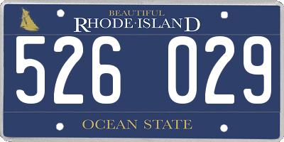 RI license plate 526029