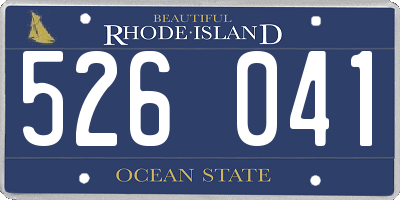 RI license plate 526041