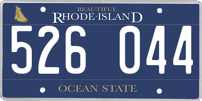 RI license plate 526044