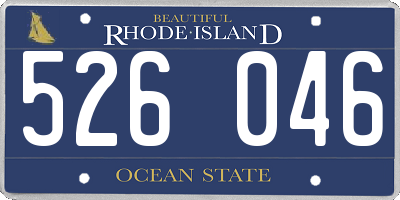 RI license plate 526046