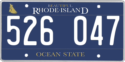 RI license plate 526047