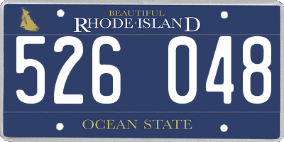 RI license plate 526048