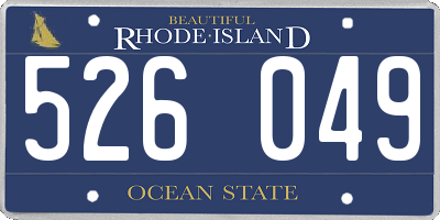 RI license plate 526049