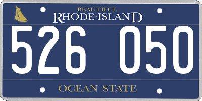RI license plate 526050