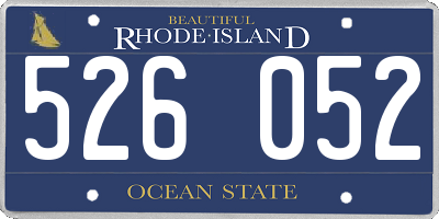 RI license plate 526052