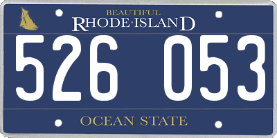 RI license plate 526053