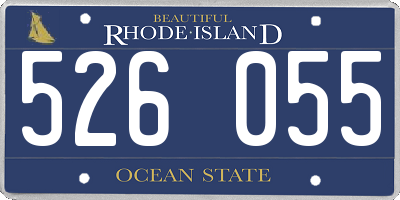 RI license plate 526055