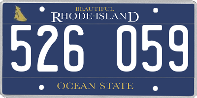 RI license plate 526059