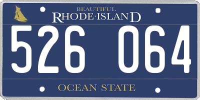 RI license plate 526064