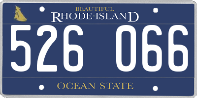 RI license plate 526066