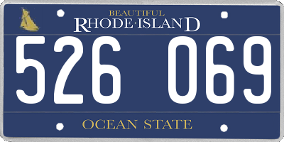 RI license plate 526069