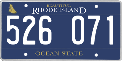 RI license plate 526071