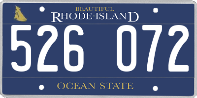 RI license plate 526072