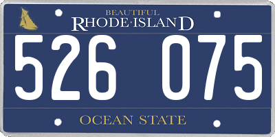 RI license plate 526075