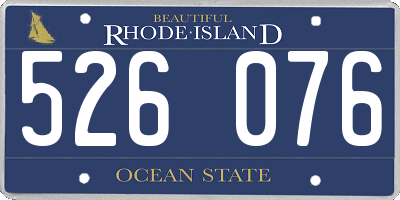 RI license plate 526076