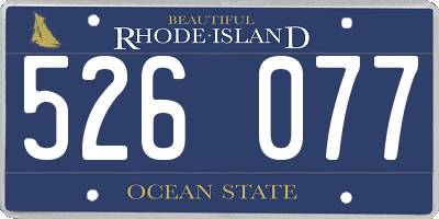 RI license plate 526077
