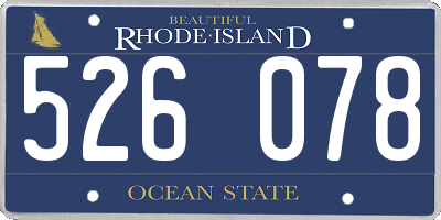 RI license plate 526078