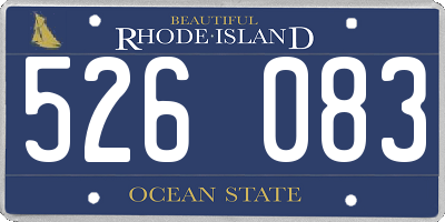 RI license plate 526083