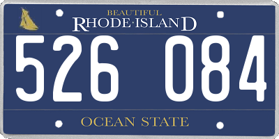 RI license plate 526084