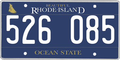 RI license plate 526085