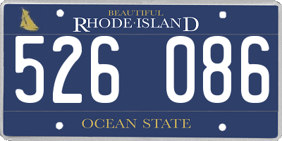 RI license plate 526086