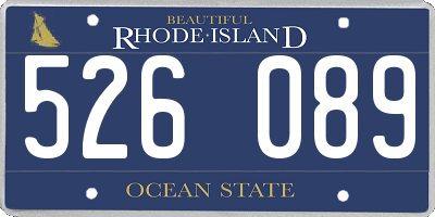 RI license plate 526089