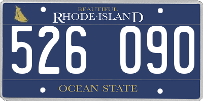 RI license plate 526090
