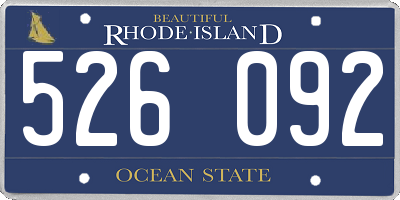 RI license plate 526092