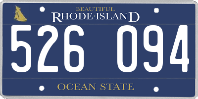 RI license plate 526094