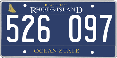 RI license plate 526097