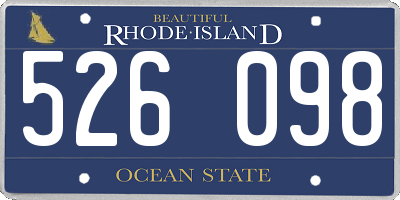 RI license plate 526098