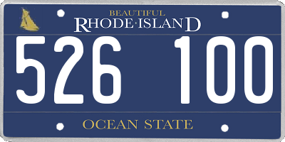 RI license plate 526100