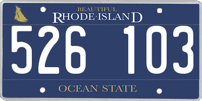 RI license plate 526103