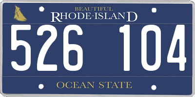 RI license plate 526104
