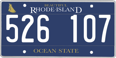 RI license plate 526107