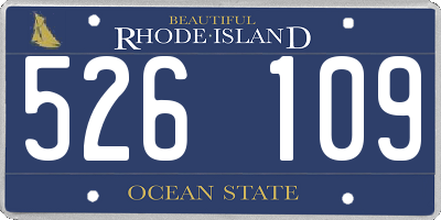 RI license plate 526109
