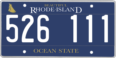 RI license plate 526111
