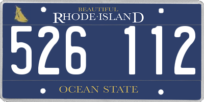 RI license plate 526112