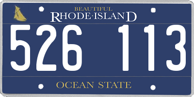 RI license plate 526113