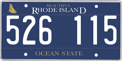 RI license plate 526115