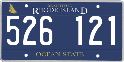 RI license plate 526121