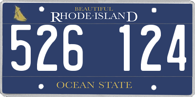 RI license plate 526124