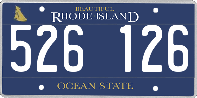 RI license plate 526126