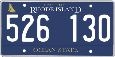 RI license plate 526130