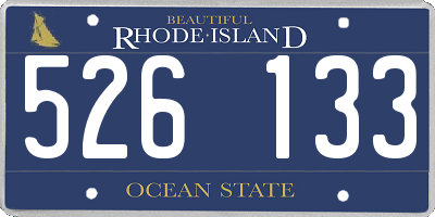 RI license plate 526133