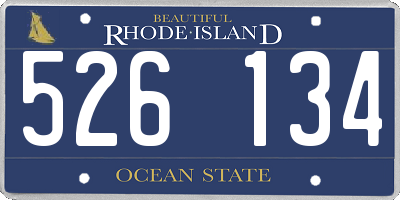 RI license plate 526134