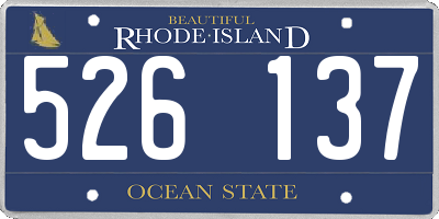RI license plate 526137