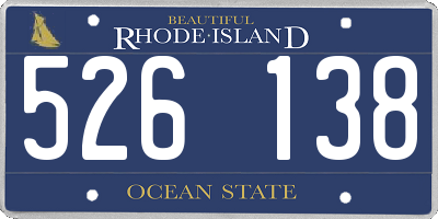 RI license plate 526138